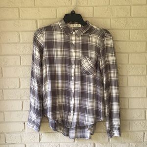Flannel Taupe Grey and White Plaid
